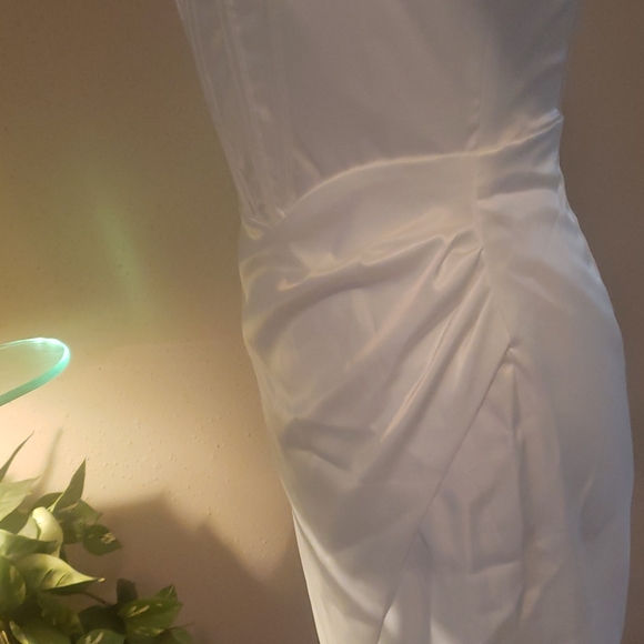 NWOT Satiny hi-low dress - Picture 6 of 8